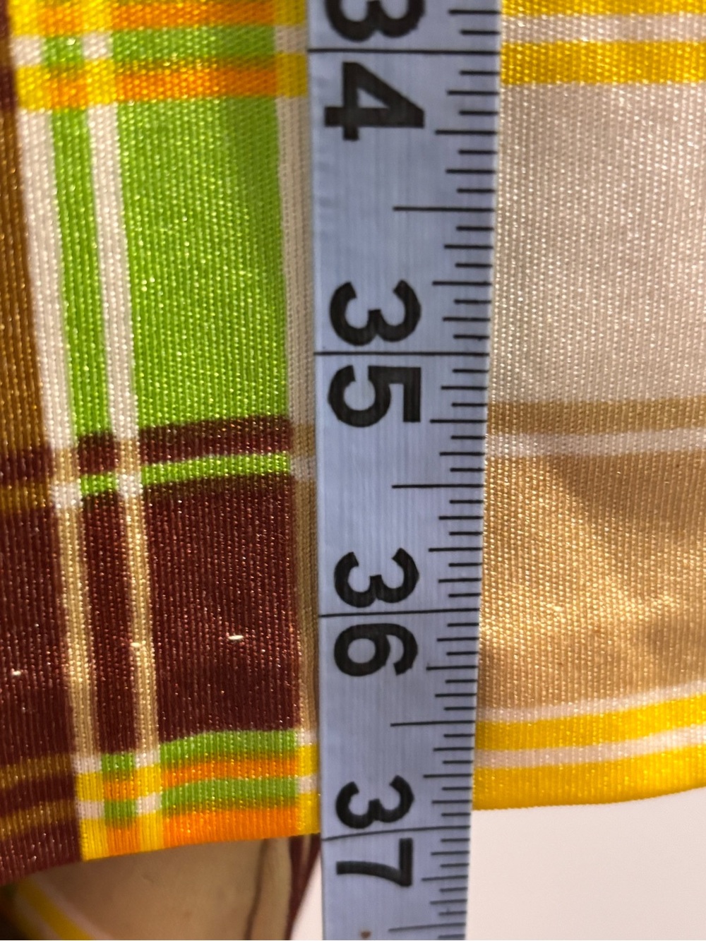 Vintage made in France 70’s Plaid Wide-Leg Pants in Brown, Yellow, Cream & Green - Picture 9 of 9